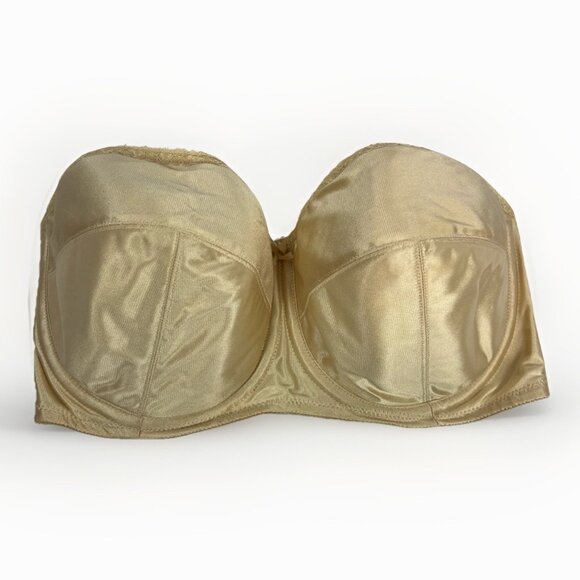 Vanity Fair Vintage Strapless Bra 34D Nude Lace Style 74-239 Made in USA - Picture 2 of 6